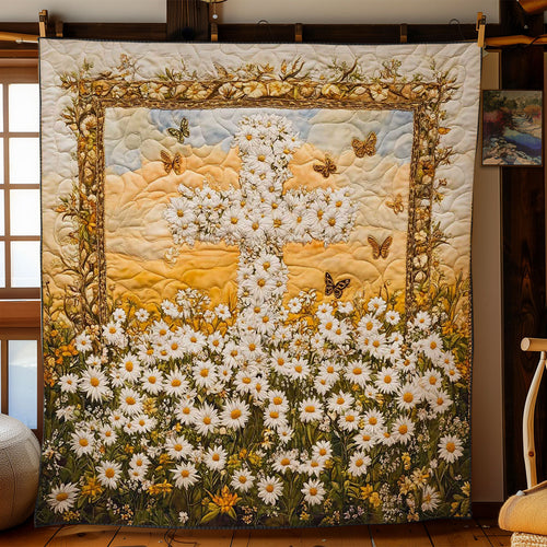 Christianity Floral Cross WN0603041CL Quilt