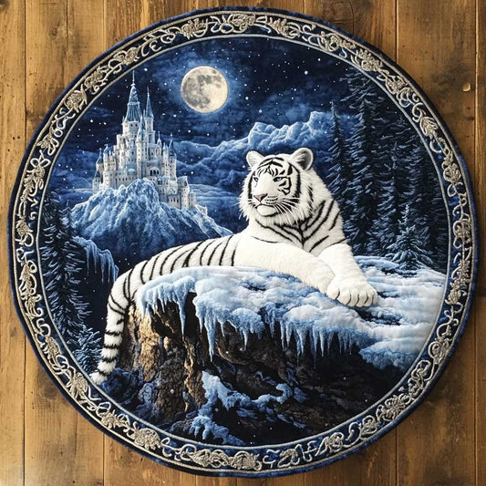 Frozen White Tiger WN2504022CL Quilted Round Mat