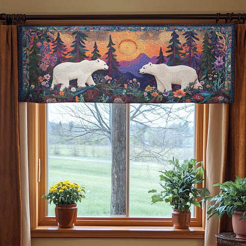 Bear’s Cozy Meadow WN2406009CL Quilted Valance