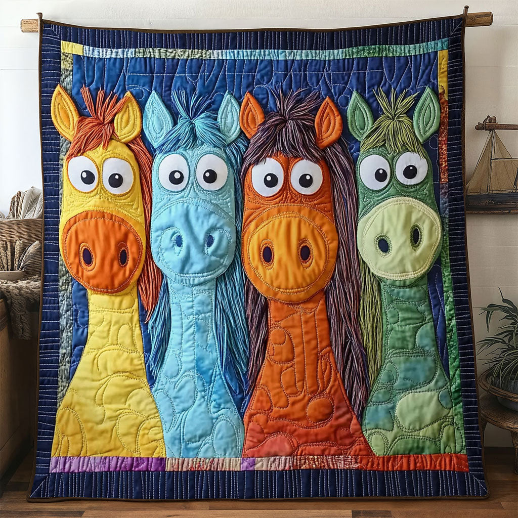 Folk Art Horse WN0601028CL Quilt