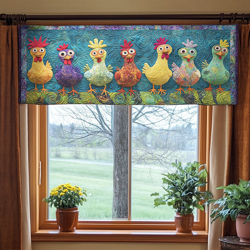 Chicken Cozy Garden WN1406050CL Quilted Valance