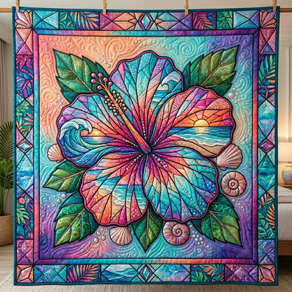 Ocean Sunset Stained Glass Bloom WN0705020CL Quilt