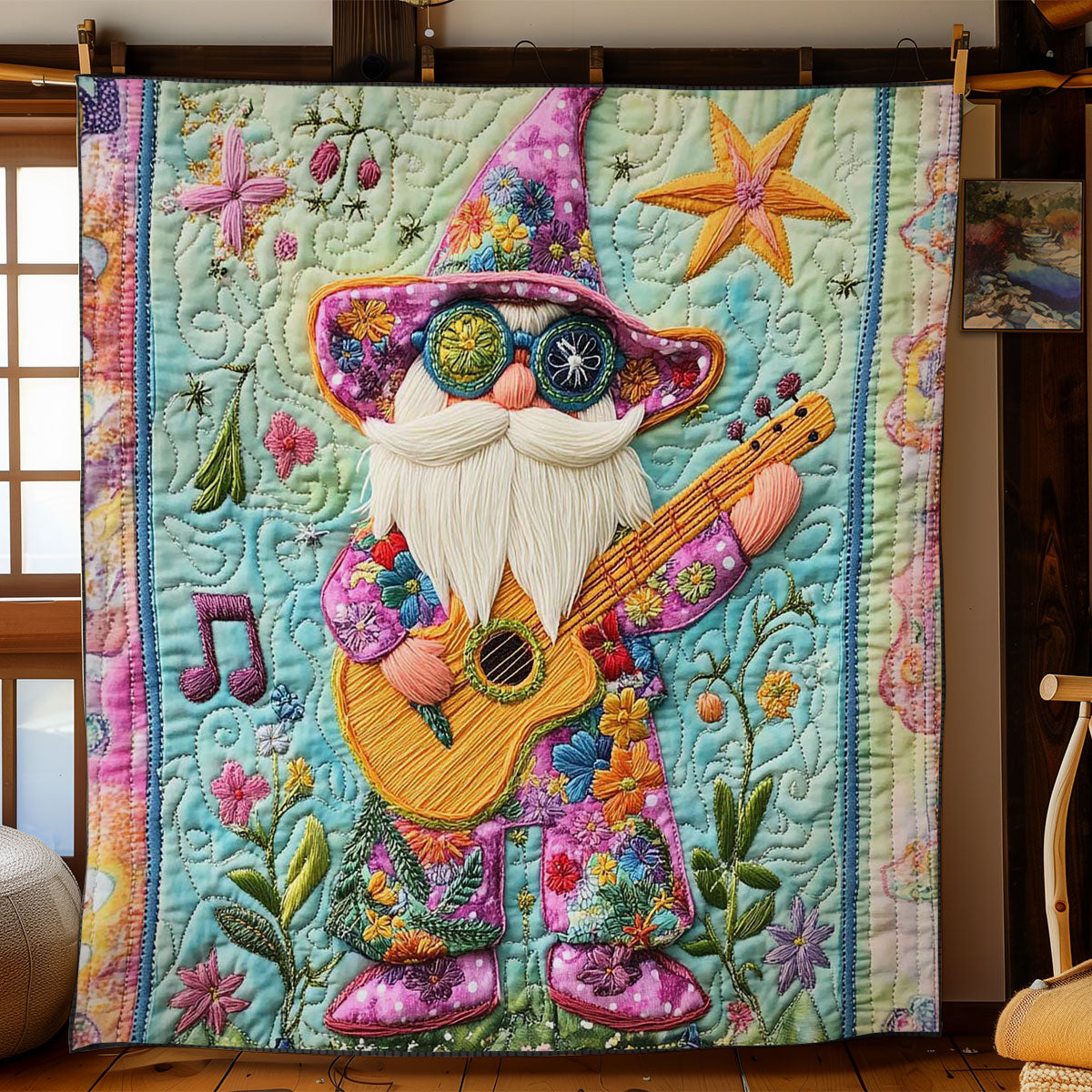 Boho Gnome WN1501063CL Quilt