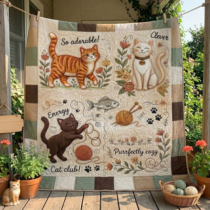 Purrfect Cat Club WN0306009CL Quilt