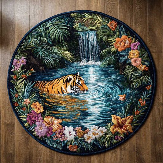 Serene Tiger WN2205055CL Quilted Round Mat