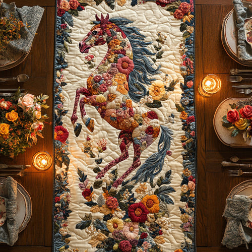 Starlit Horse Garden WN1606041CL Quilted Table Runner