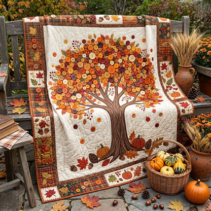 Harvest Buttons Tree WN1906008CL Quilt