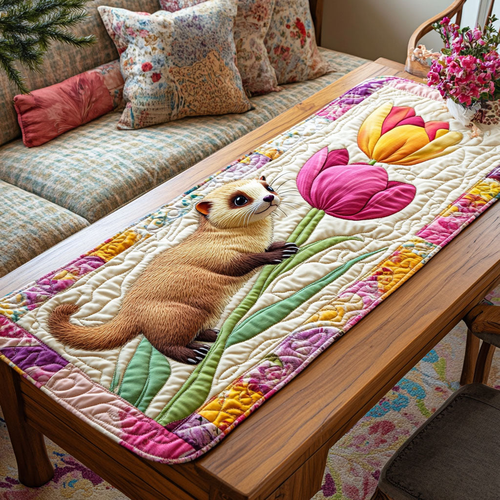 Tulip Ferret WJ2105033CL Quilted Table Runner