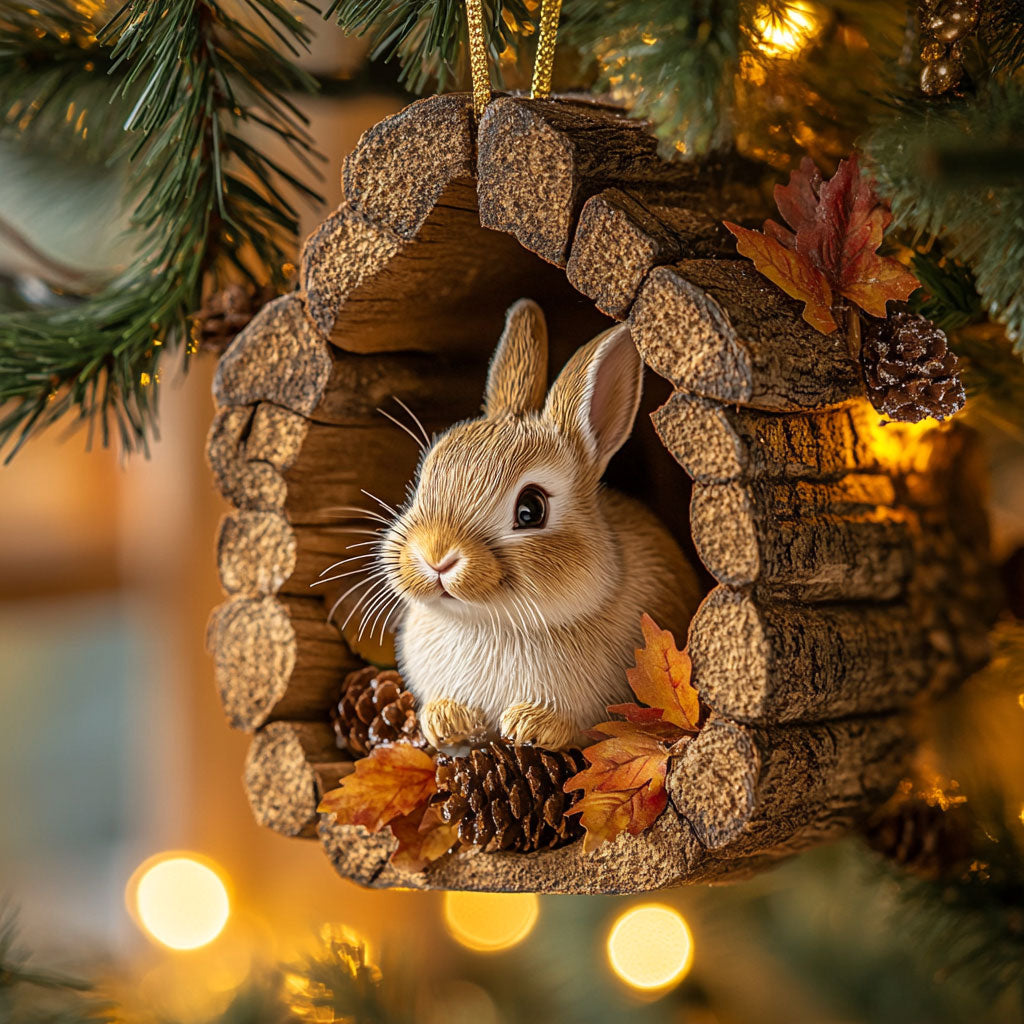 Rabbit Warm Lights WN2411072CL Christmas Ornament