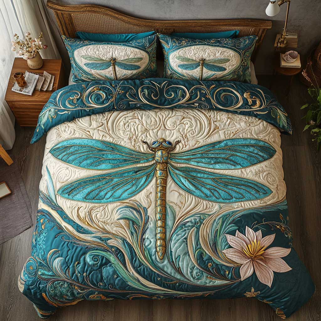 Majestic Lotus Dragonfly WP2502048CL Duvet Cover Set