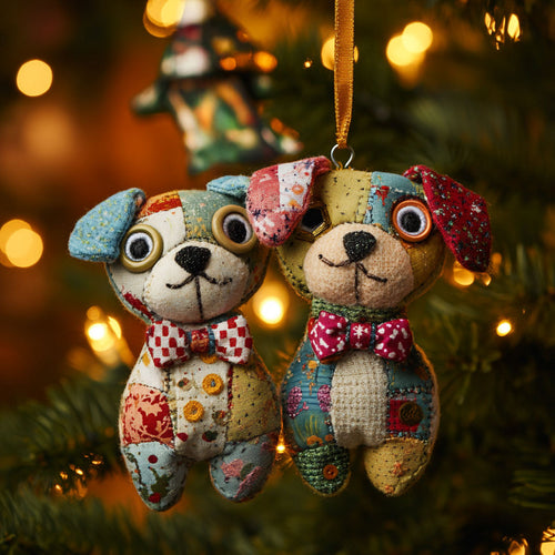 Dog Holiday Stitch WN0812023CL Christmas Ornament