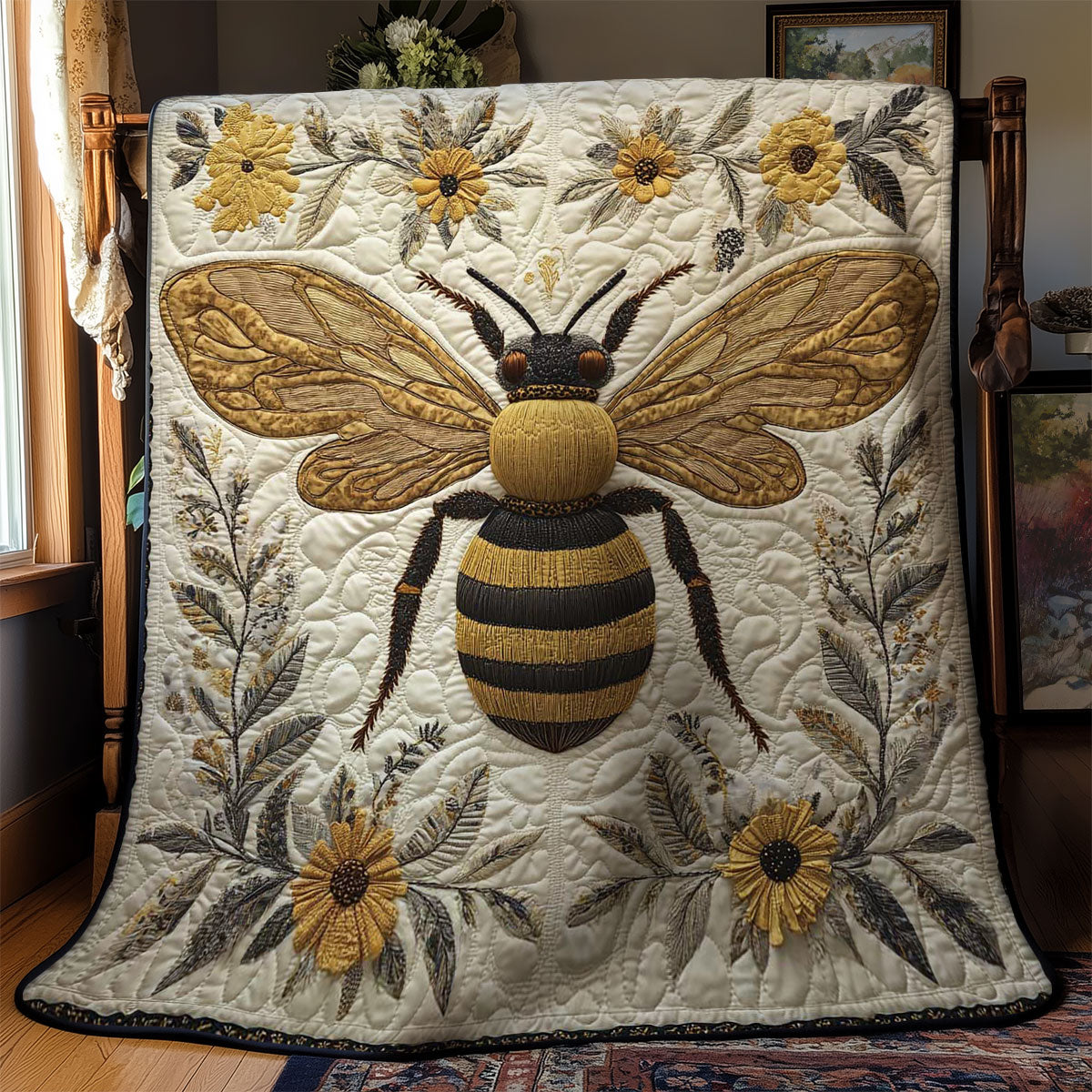 Bee And Wildflowers WN1203021CL Quilt