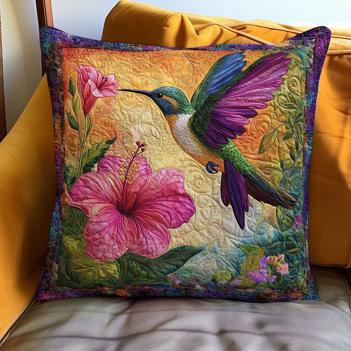 Hummingbird Harmony WN0802112CL Quilt Pillow Case