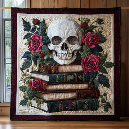Rose Skull Book CW0110042CL Quilt