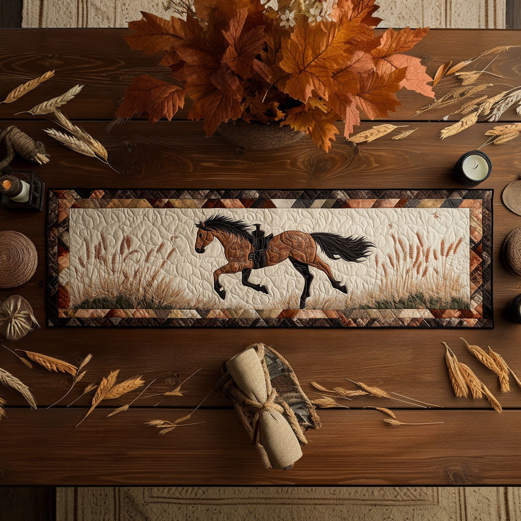 Horse Whinny WN1007038CL Quilted Table Runner