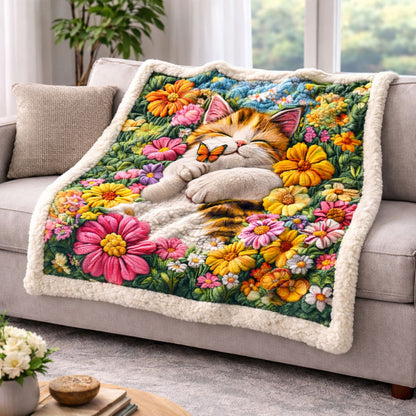 Sweet Sleeping Kitty KL3001001CL Faux Fur Throw Blanket