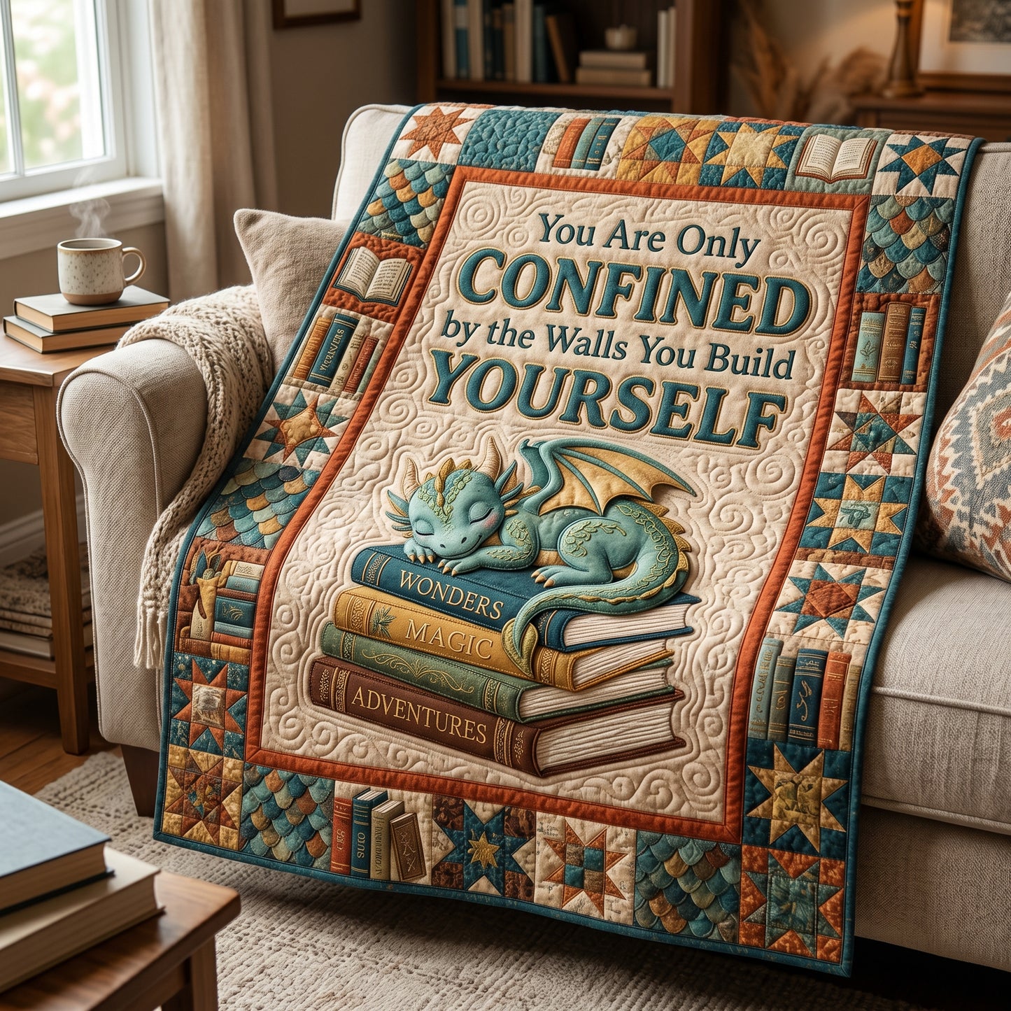 Dragon And Books XR1304012CL Quilt