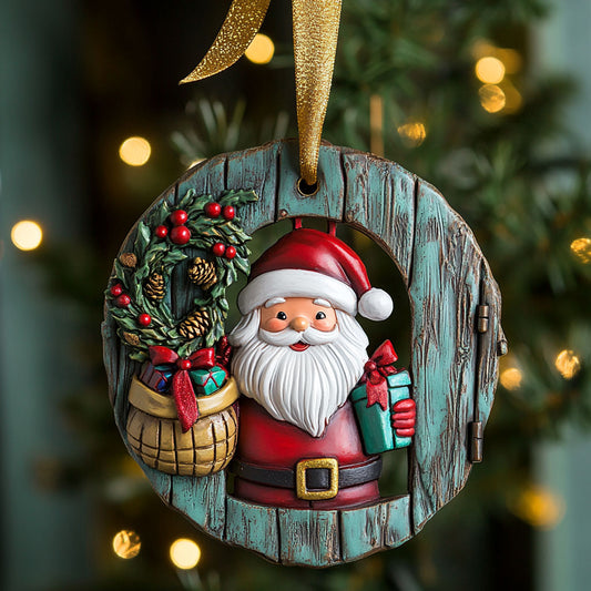 Santa Holiday Window WN1811071CL Christmas Ornament