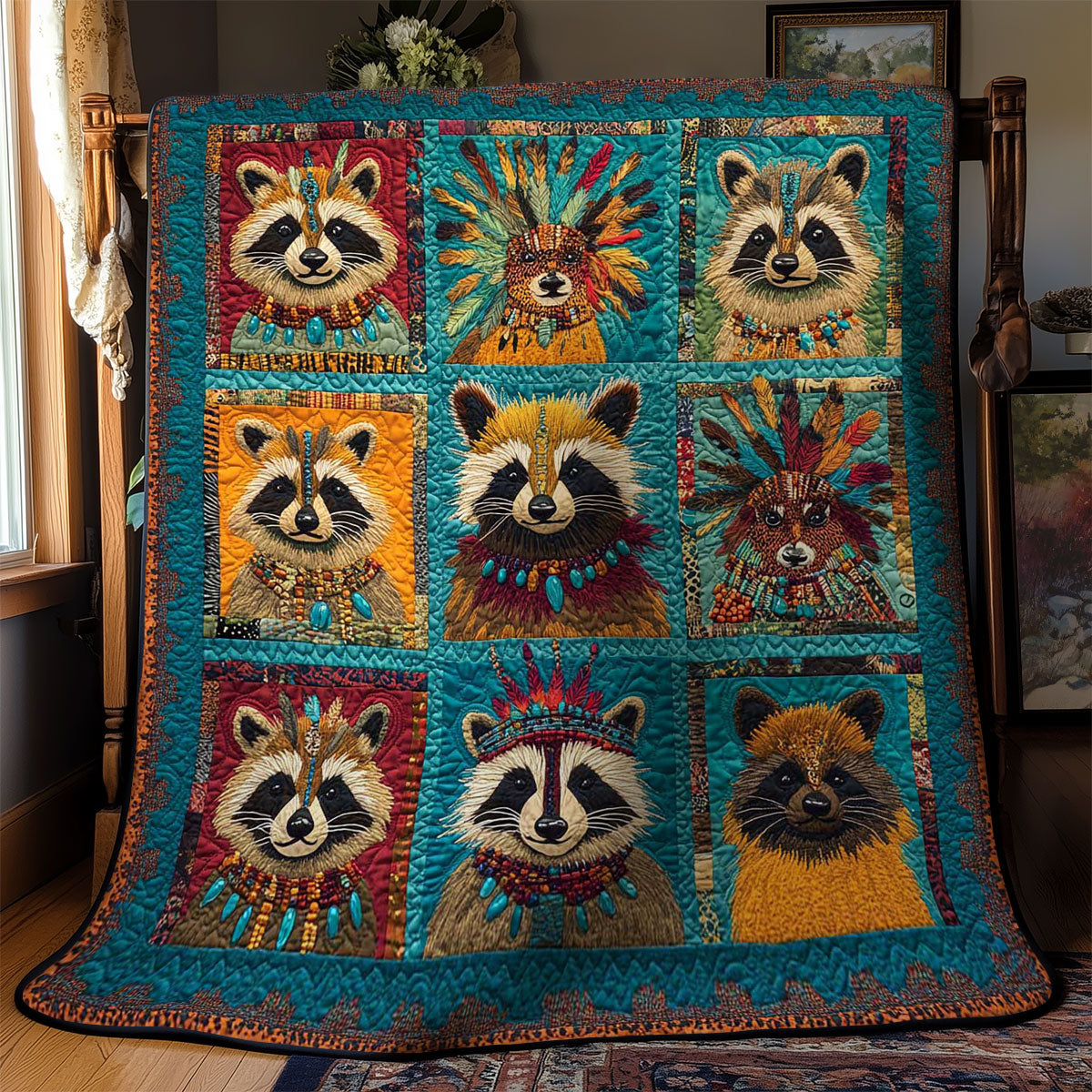 Raccoon Guardian WN2401030CL Quilt