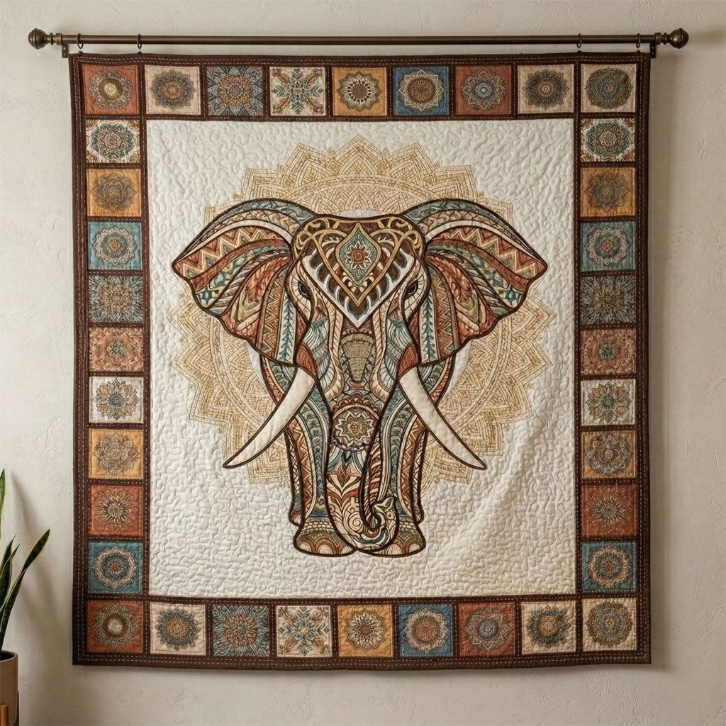 Sacred Elephant Spirit WN0904045CL Quilt