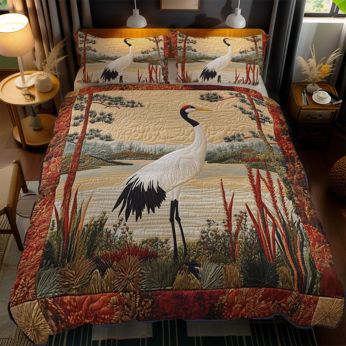 Celestial Crane WN0502058CL Duvet Cover Set