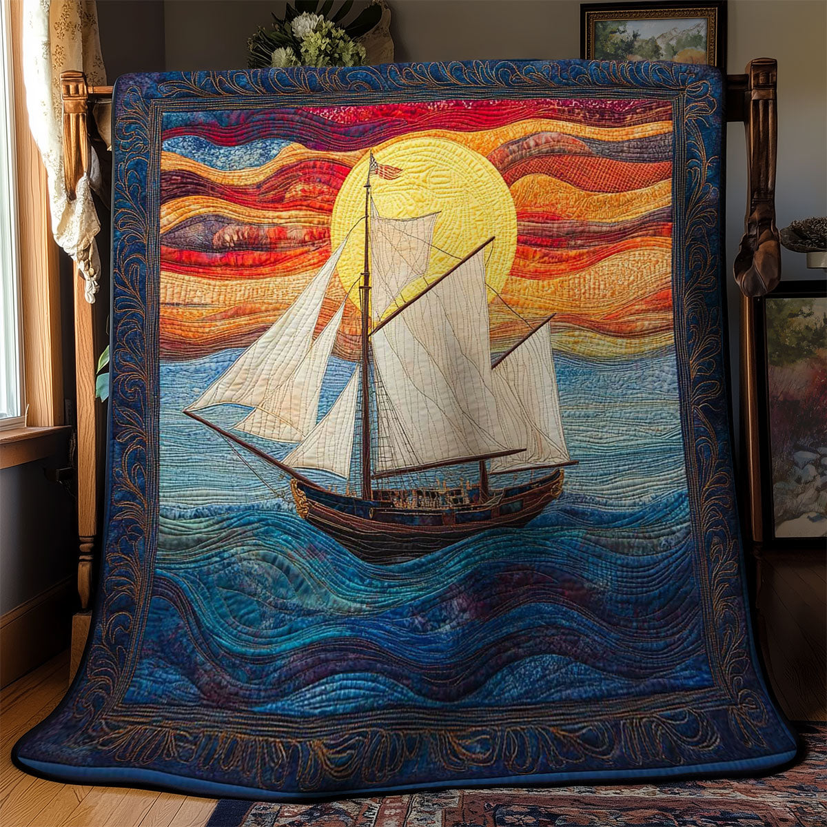 Wandering Sailboat WN0602005CL Quilt