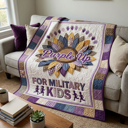 Purple Up Sunflower WN2304013CL Quilt