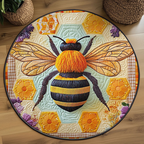 Sweet Honey Bee WJ0306036CL Quilted Round Mat