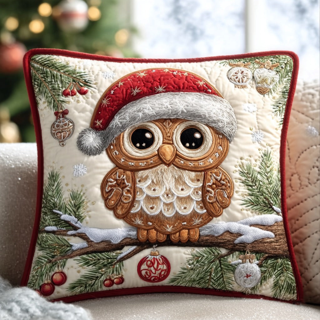 Cute Gingerbread Owl XR0111001CL Quilt Pillow Case