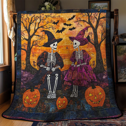 Halloween Skeleton Pair WN1401026CL Quilt