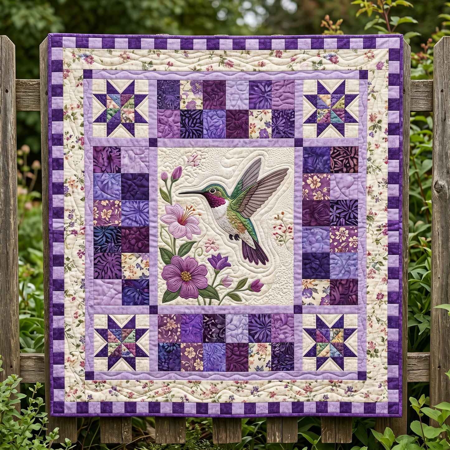 Vibrant Hummingbird XR2204018CL Quilt