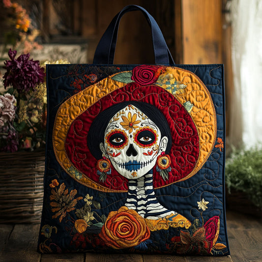 Skeleton Lady Celestial WN1810064CL Quilted Tote Bag