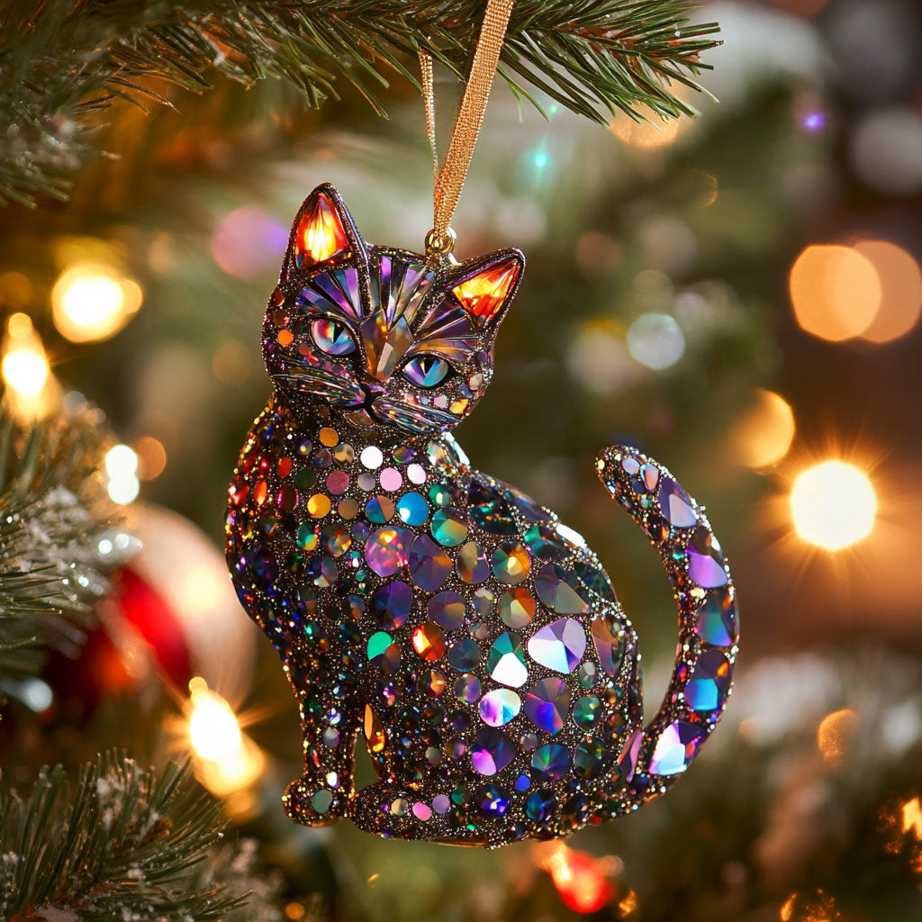 Cat Prism Glow WN0812019CL Christmas Ornament