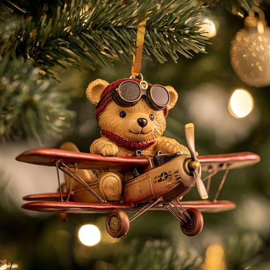 Pilot Teddy Bear WN2411060CL Christmas Ornament