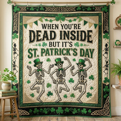 Funny Dancing Skeleton Shamrock WN0805008CL Quilt