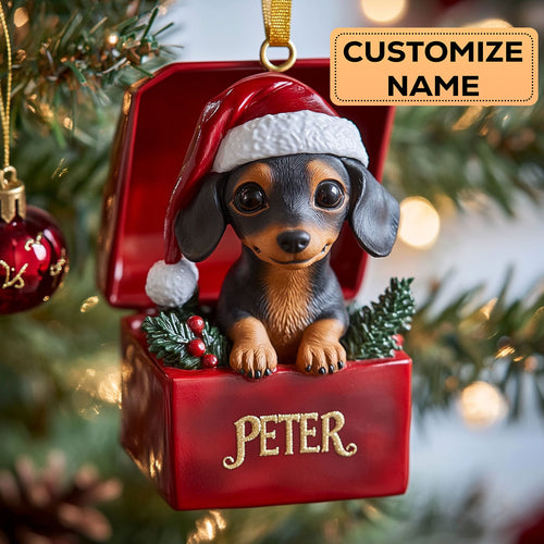 Dachshund Present CW2411016CL Personalized Christmas Ornament