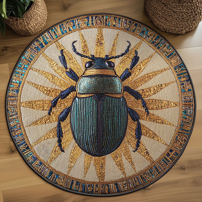 Scarab Wisdom WN0506075CL Quilted Round Mat