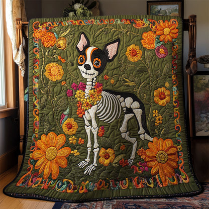 Sugar Skull Chihuahua WN2201019CL Quilt