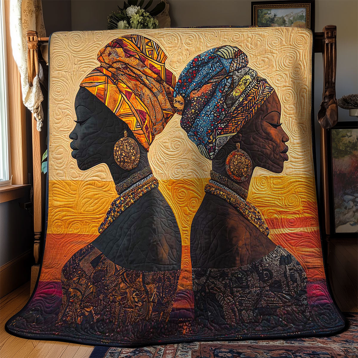 African Woman Royalty WN0703030CL Quilt