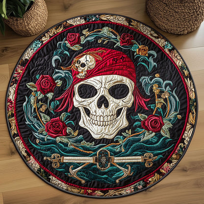 Cursed Skull WN2308031CL Quilted Round Mat