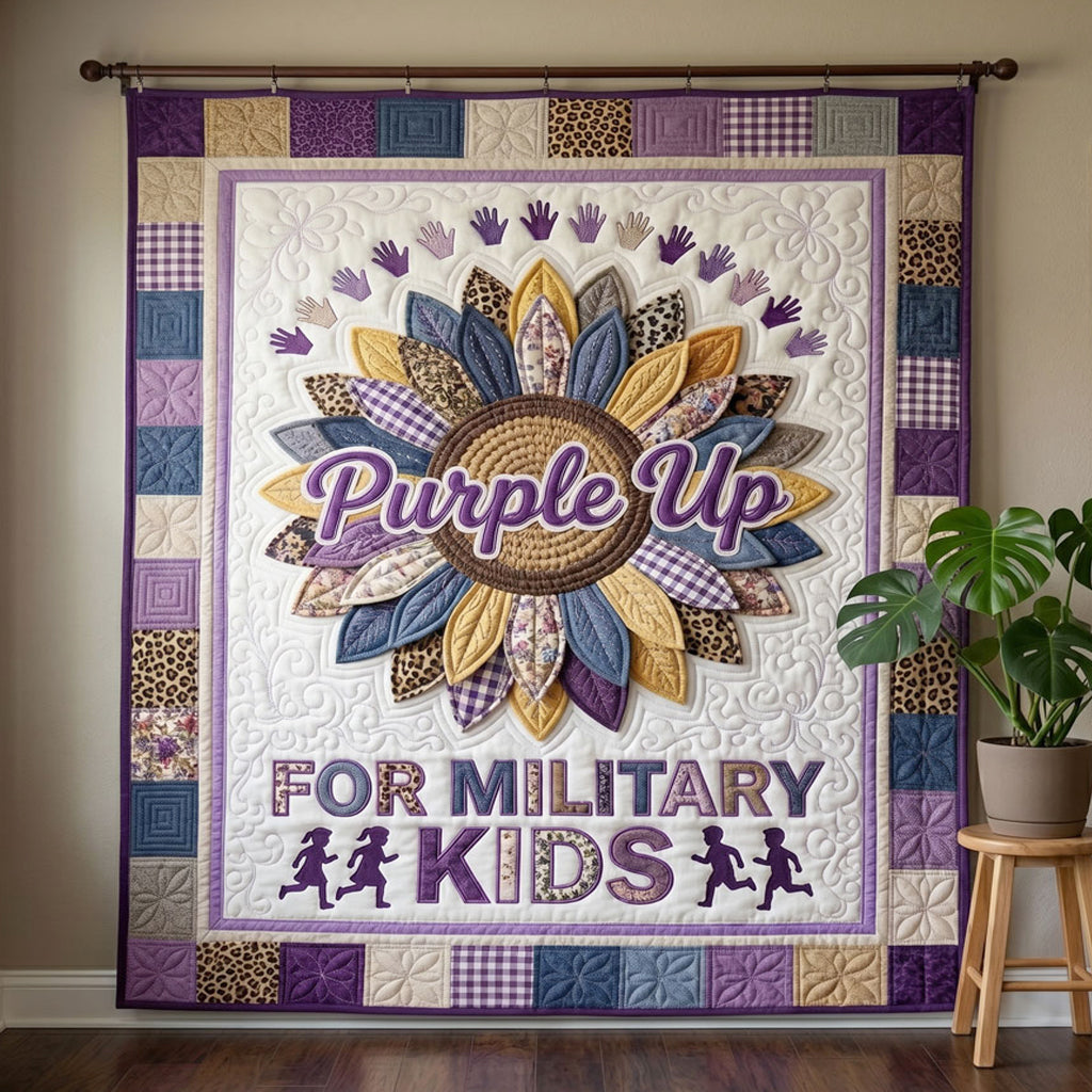 Purple Up Sunflower WN2304013CL Quilt