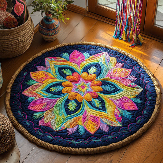 Boho Garden Mandala WJ0506038CL Quilted Round Mat