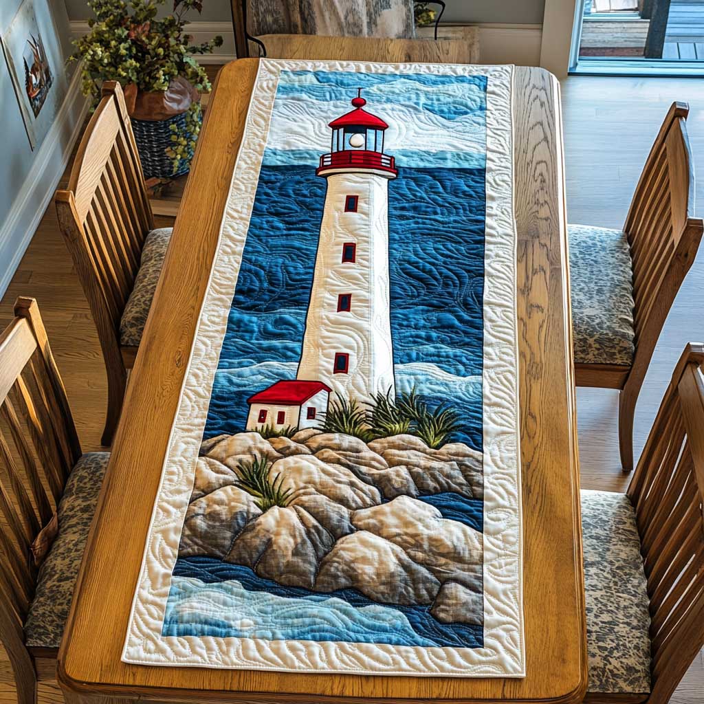 Beacon Lighthouse WN2503001CL Quilted Table Runner