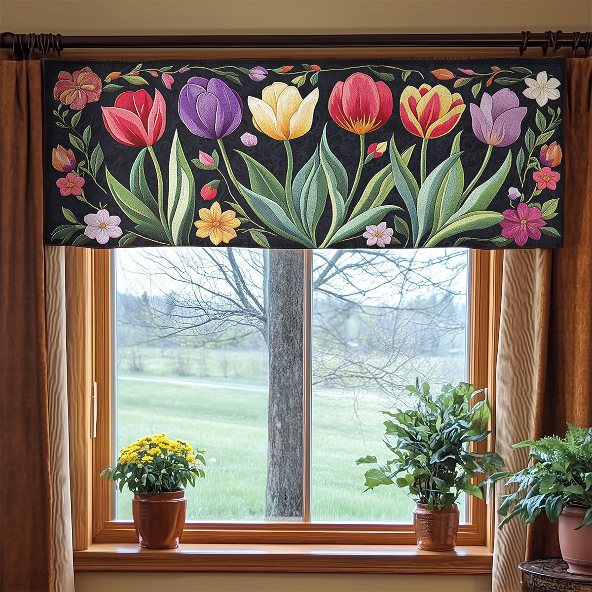Morning Tulip Song WN1706066CL Quilted Valance