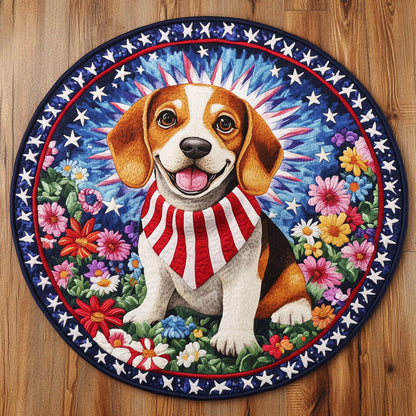Beagle Starlight WN1306023CL Quilted Round Mat