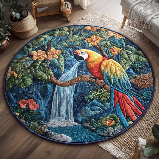 Tropical Macaw WJ1406049CL Quilted Round Mat