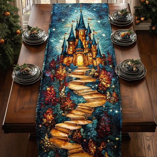 Castle Under Snowlight WJ1707035CL Quilted Table Runner
