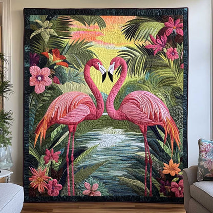 Flamingo Couple WP2002034CL Quilt