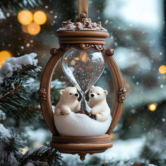 Polar Bear Winter Sand WN0812059CL Christmas Ornament