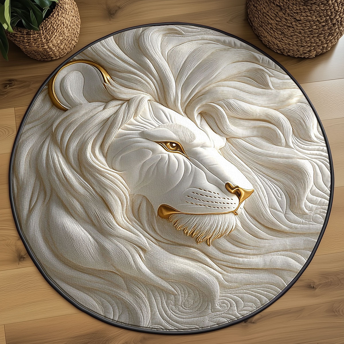Lion Of Legacy WJ2406026CL Quilted Round Mat